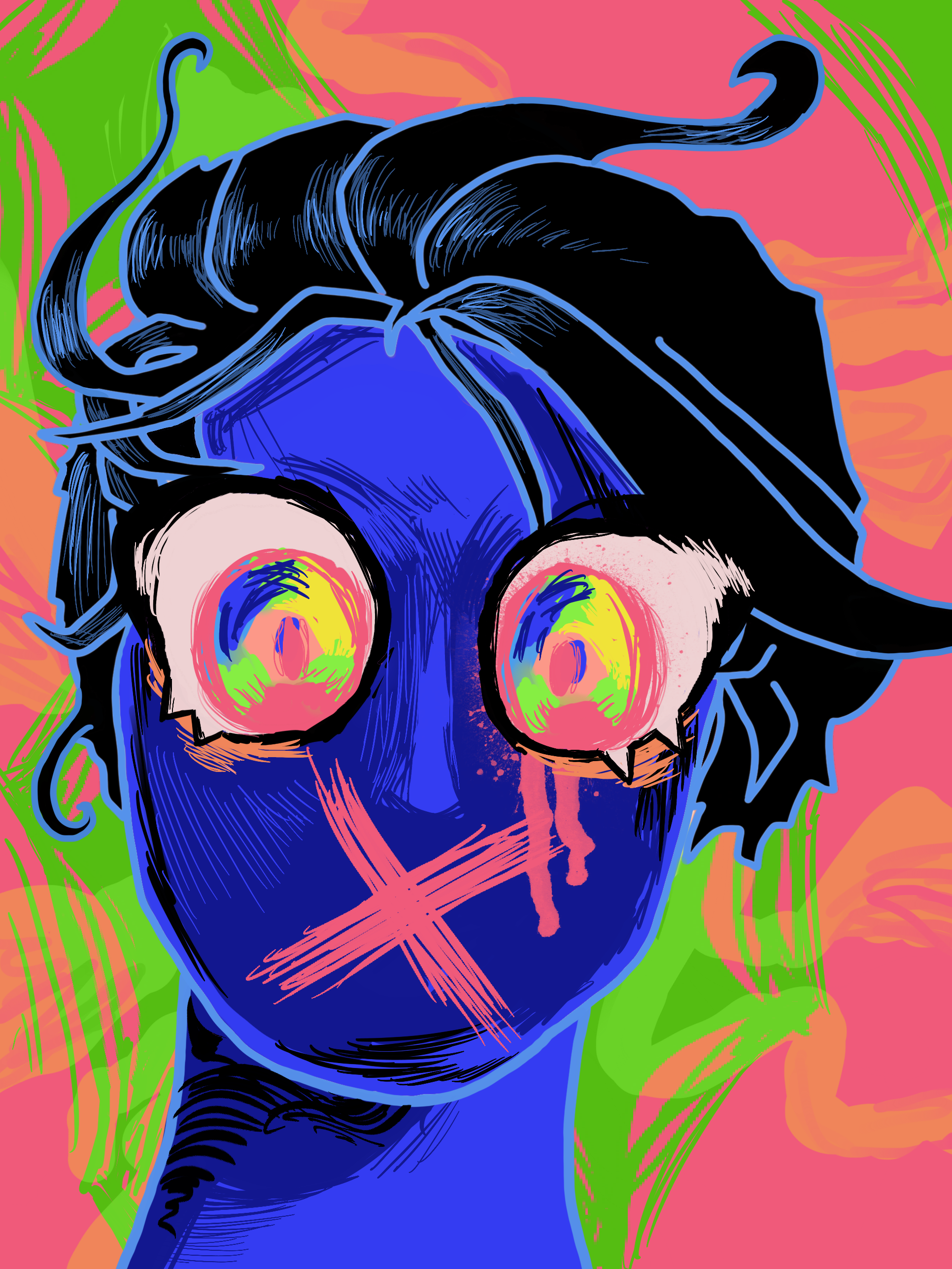 neon portrait